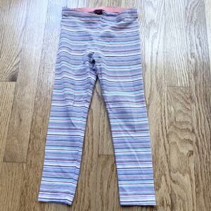 Tea collection toddler girl's striped pink leggings - 4